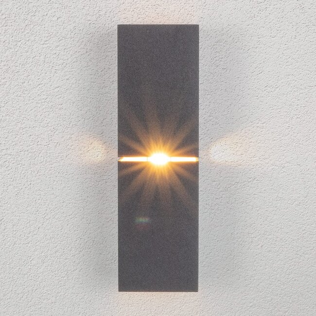 Moderne Wandlampe Zev in Schwarz mit Gold
