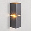 Moderne Wandlampe Zev in Schwarz mit Gold