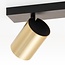 Deckenlampe Pia in Schwarz mit goldenen Spots