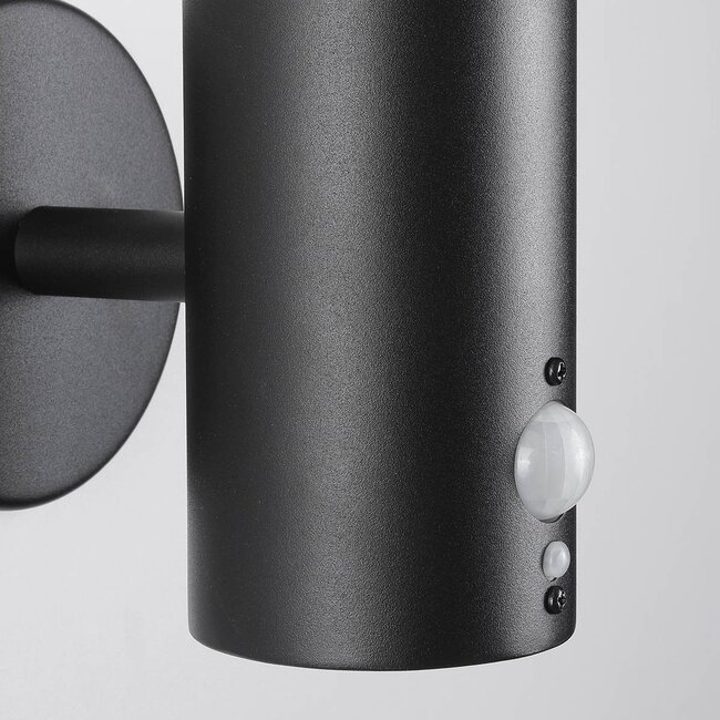 Moderne Solar-Wandleuchte schwarz mit Sensor - Chandler