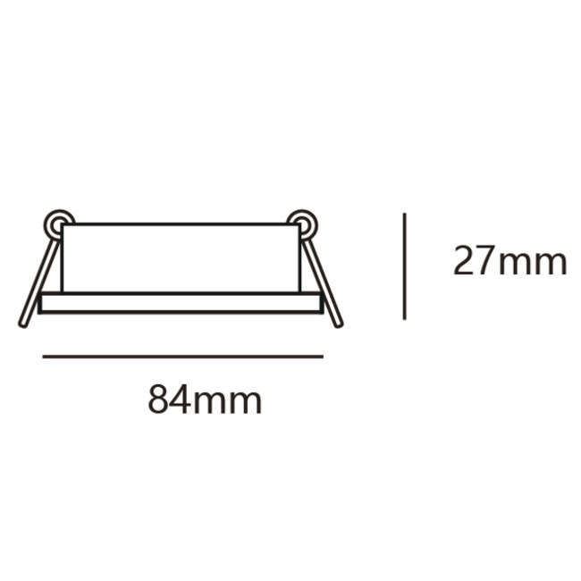 Moderner schwarzer Einbaustrahler IP44 - Ray