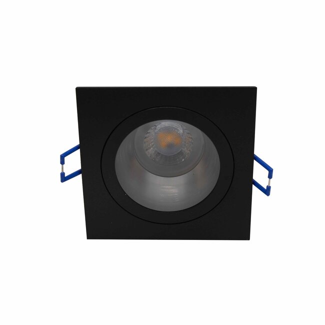 Schwarzer Einbaustrahler quadratisch - Lux