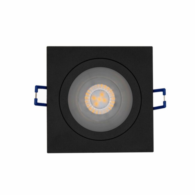 Schwarzer Einbaustrahler quadratisch - Lux