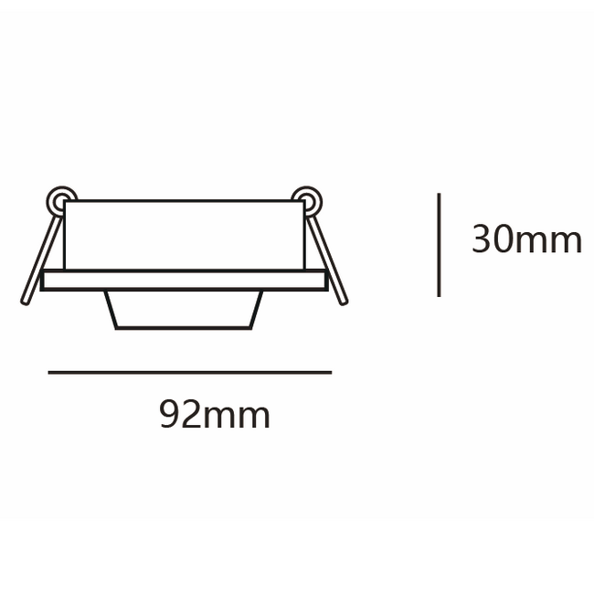 Moderner schwarzer schwenkbarer Einbaustrahler quadratisch - Beau