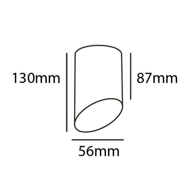 Moderner schwarzer Aufbaustrahler - Eva