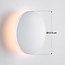 Runde Außenwandlampe Moon - Weiß mit integrierter LED
