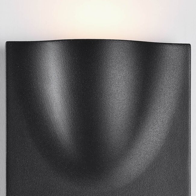 Außenwandlampe Zack quadratisch - Schwarz mit integrierter LED