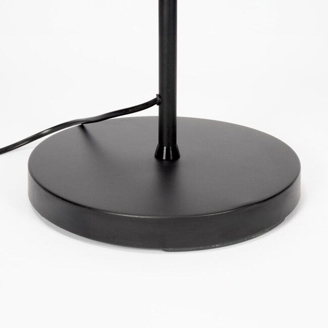 Industrial-Stehlampe Bailey 3-flammig in Schwarz mit Gold