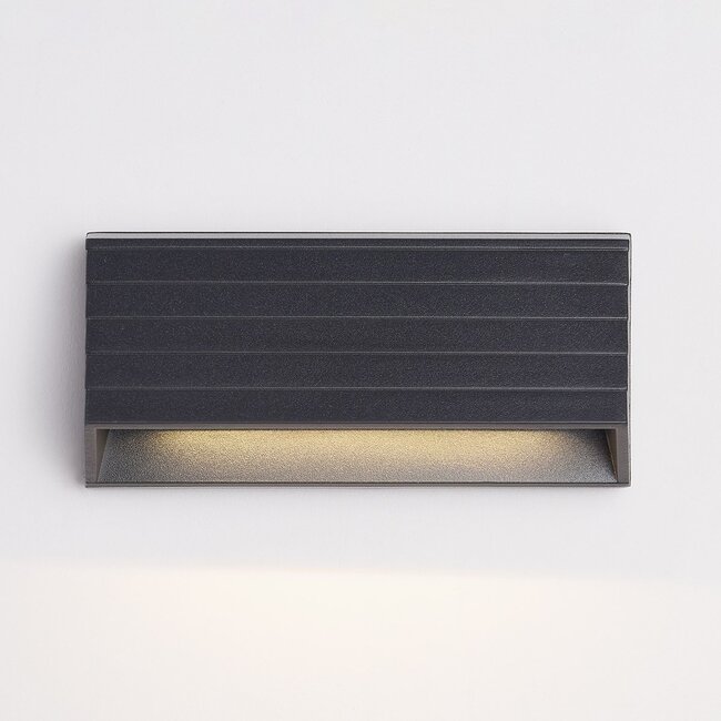 Industrial-Außenwandleuchte Jane - Schwarz mit integrierter LED