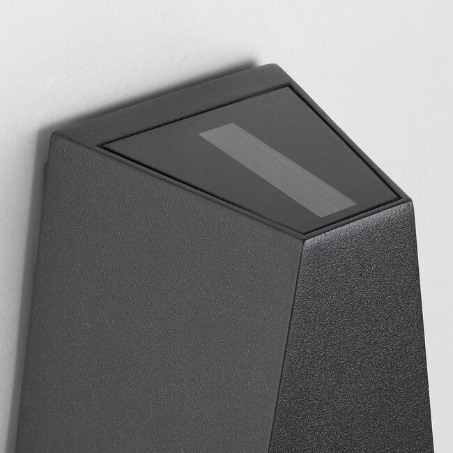 Design-Außenwandleuchte Quinn - Schwarz mit integrierter LED