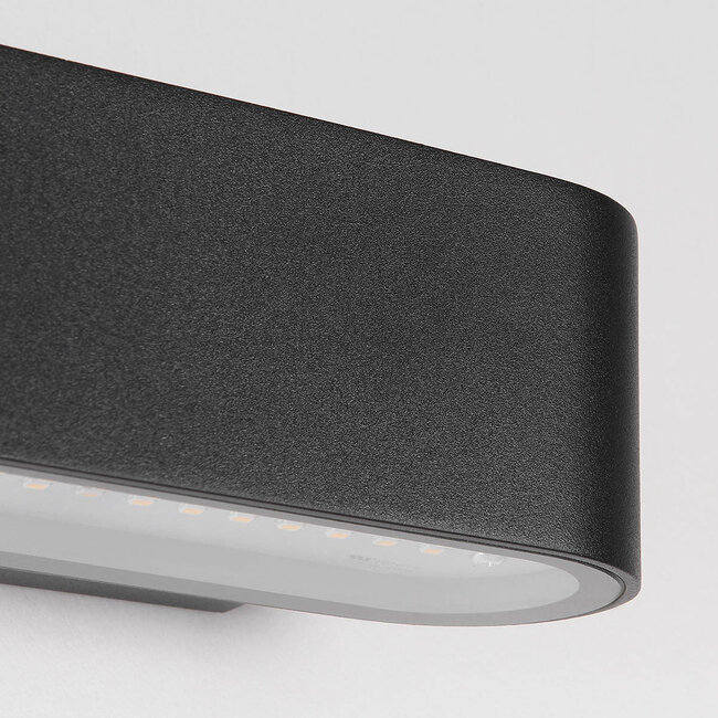 Moderne schwarze Außenwandleuchte inkl. LED - Tino