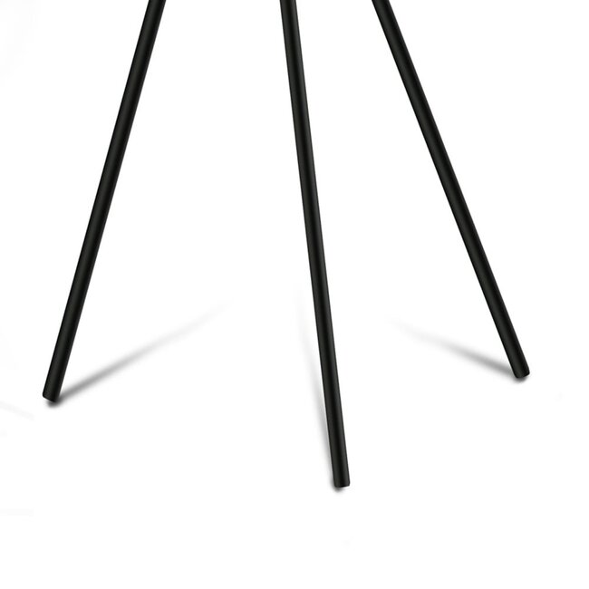 Dreifuß-Stehlampe Charlotte in Schwarz mit Gold