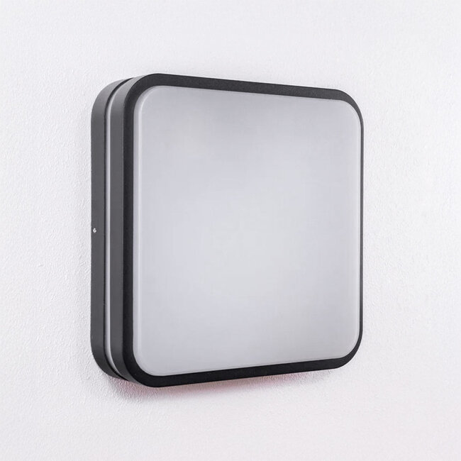 Moderne quadratische Wandleuchte schwarz 20 cm- Seb