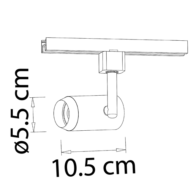 Schienen-Spot 1-Phase Claire mit gebündeltem Licht
