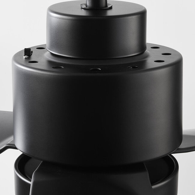 Schwarzer Deckenventilator mit Fernbedienung inkl. LED - Akira