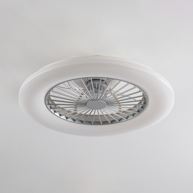 Smarter Deckenventilator Mira mit Fernbedienung, WLAN und RGBW - Weiß