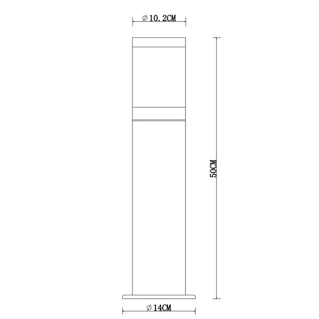 Elegante Sockelleuchte aus Edelstahl für den Außenbereich - Reims