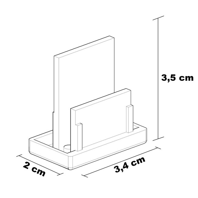 Endkappe-Schienensystem - schwarz