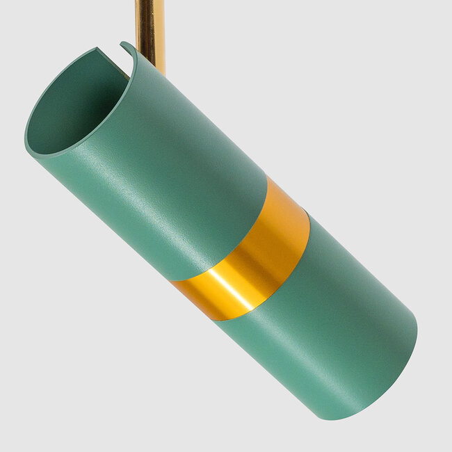 Schienenstrahler 1-phasig Remi - hellblau mit gold