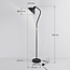 Stehlampe Freddie in Schwarz mit schwenkbarem Schirm