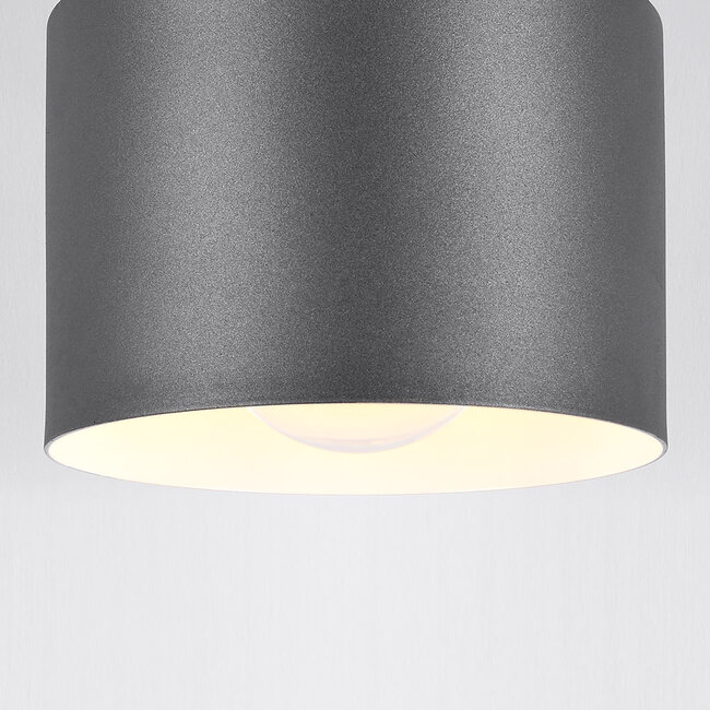 Schwenkbare Wandlampe Alfie in Grau