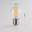 E27 Filamentlampe LED 3-stufig dimmbar 4,5 Watt transparent, 45 mm