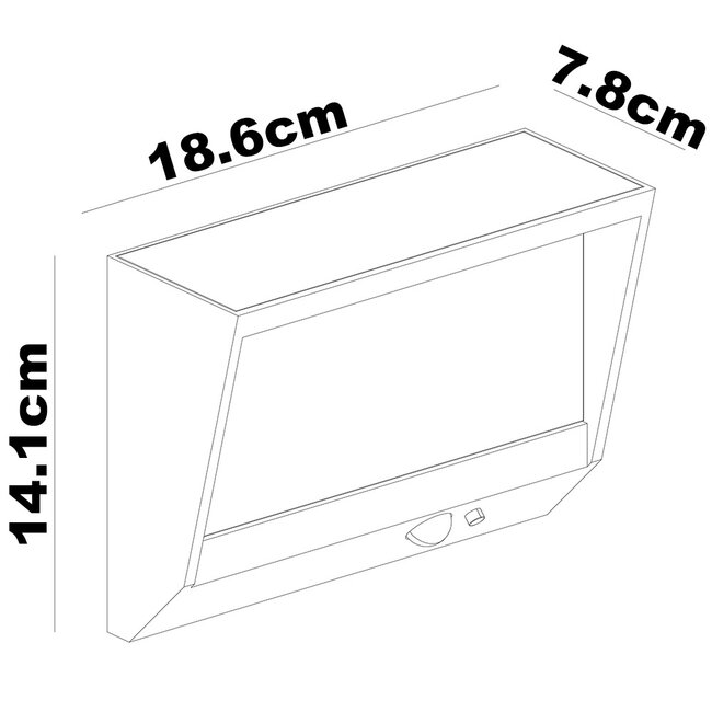 Solar-Wandleuchte mit Sensor - Gioia