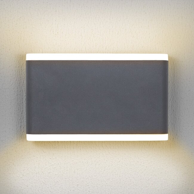 Flache Außenwandleuchte 12W Demi - Grau