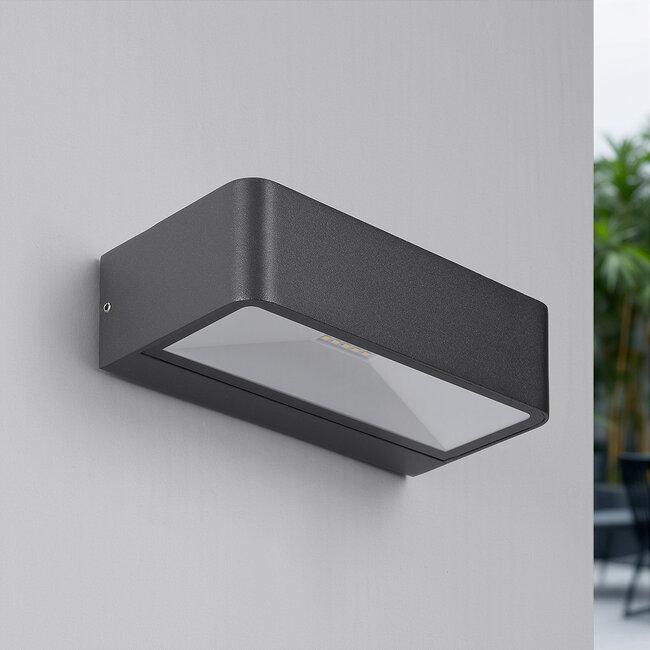 Solar-Außenwandleuchte Pascale - Anthrazit