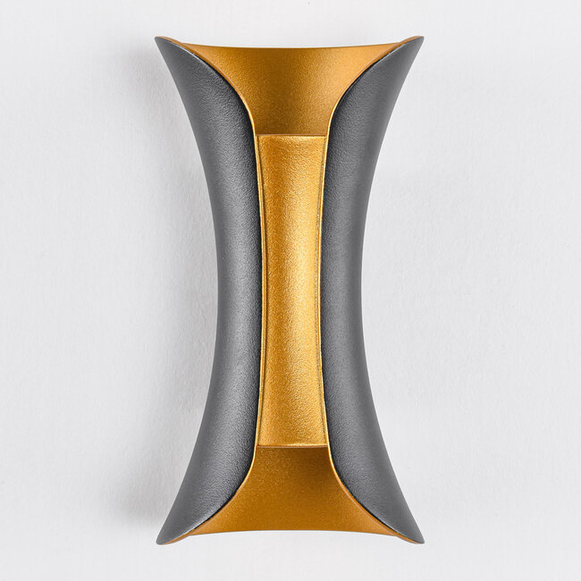 Außenwandleuchte Else - schwarz mit gold