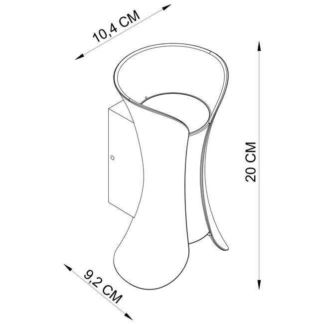 Außenwandleuchte Else - schwarz mit gold