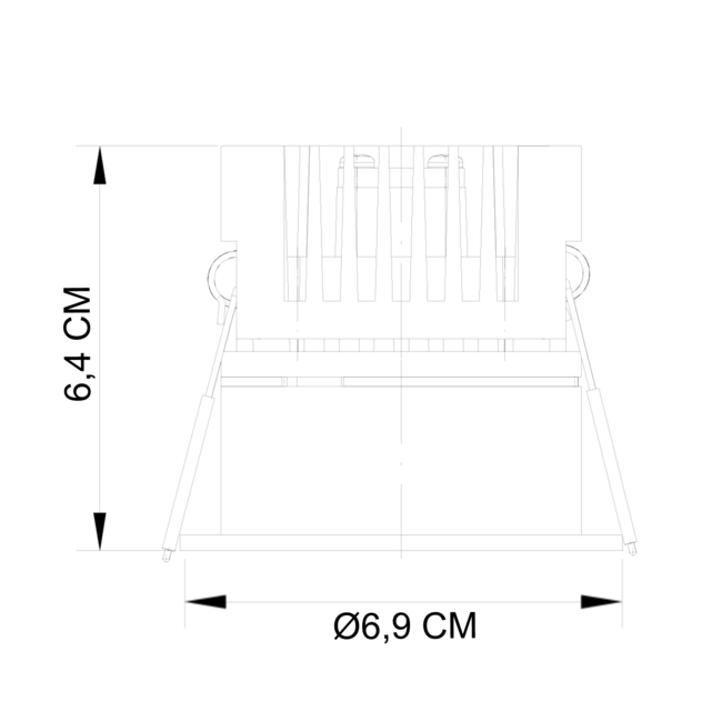 Einbauspot mit geriffeltem Design - Ilva