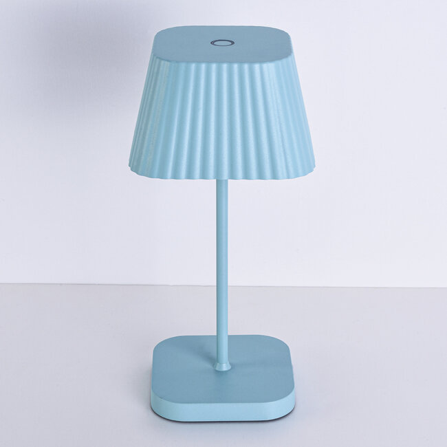 Aufladbare Tischlampe Mike - blau, dimmbar