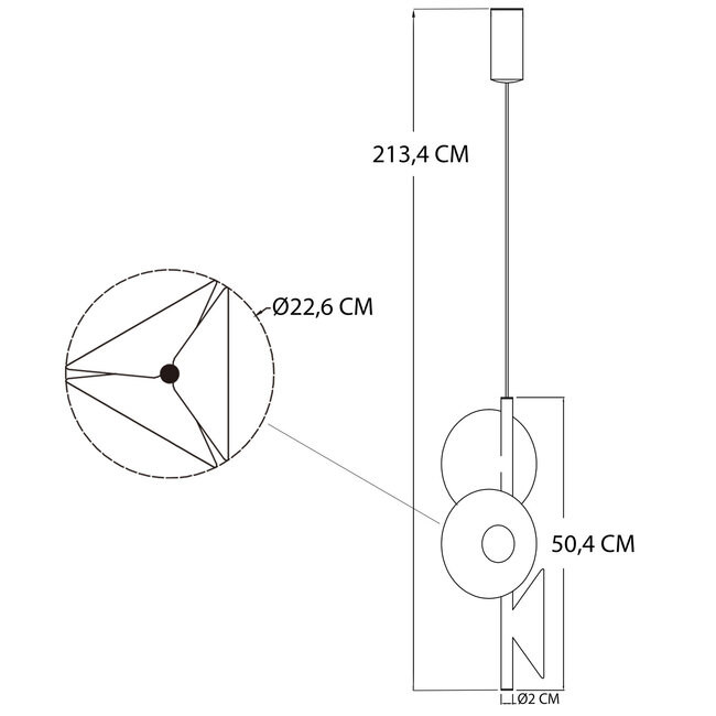 Moderne 3-flammige Hängelampe Jinte - schwarz mit orange