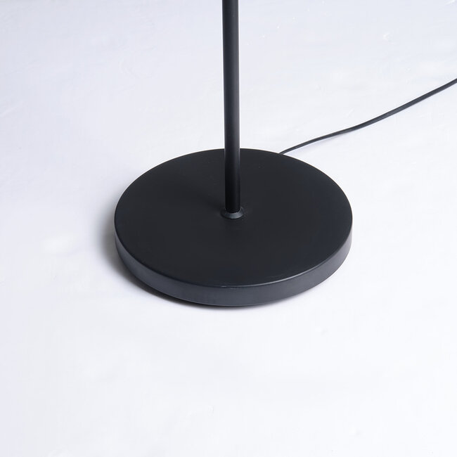 Design-Stehlampe Kuld in Schwarz mit Bronze und Rauchglas