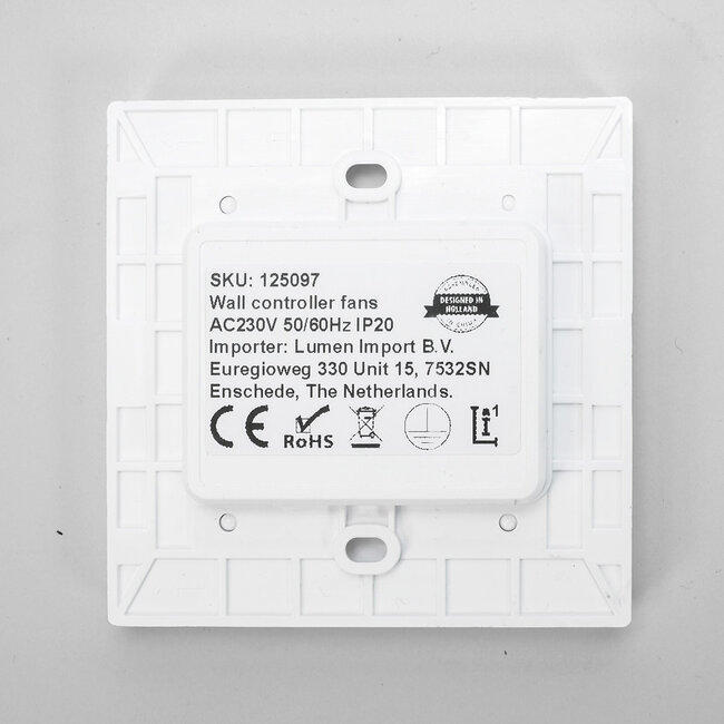 Wandschalter für Deckenventilatoren, Achtung: nicht für alle Modelle geeignet