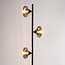 3-flammige Stehlampe Musta - Schwarz mit rauchgrauem Glas
