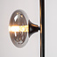 3-flammige Stehlampe Musta - Schwarz mit rauchgrauem Glas