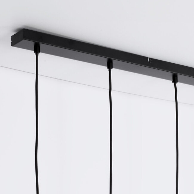 Hängelampe mit Rauchglas und Spiegeleffekt, 5-flammig - Cinza