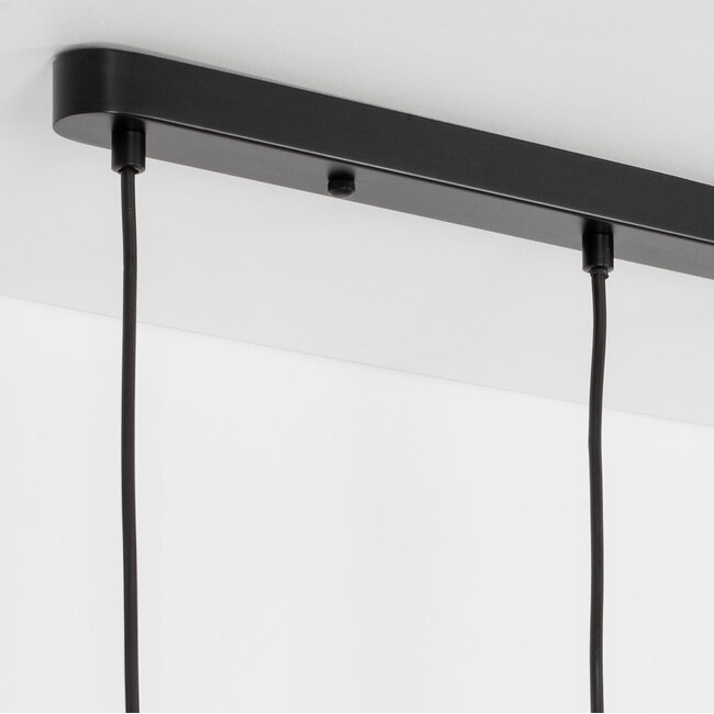 Moderne Hängelampe schwarz, 3-flammig - Pilka