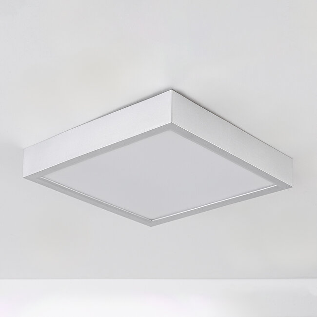 Quadratische Deckenlampe Joelle mit milchweißem Diffusor, 3-stufig dimmbar