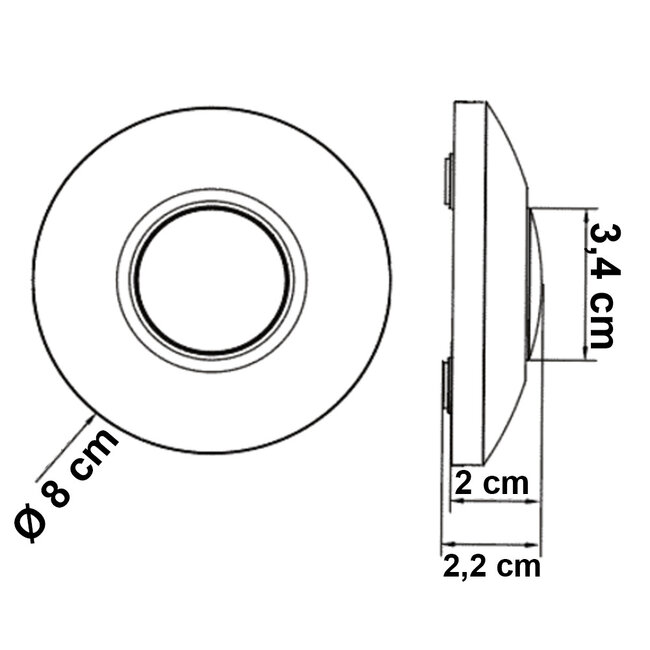 LED Fußdimmer 0-50 Watt - weiß