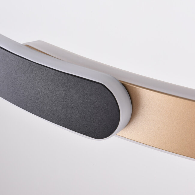 Goldene runde Design-Pendelleuchte Ivana - 3-stufig dimmbar