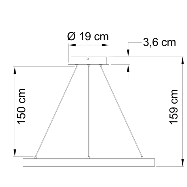 Goldene runde Design-Pendelleuchte Ivana - 3-stufig dimmbar