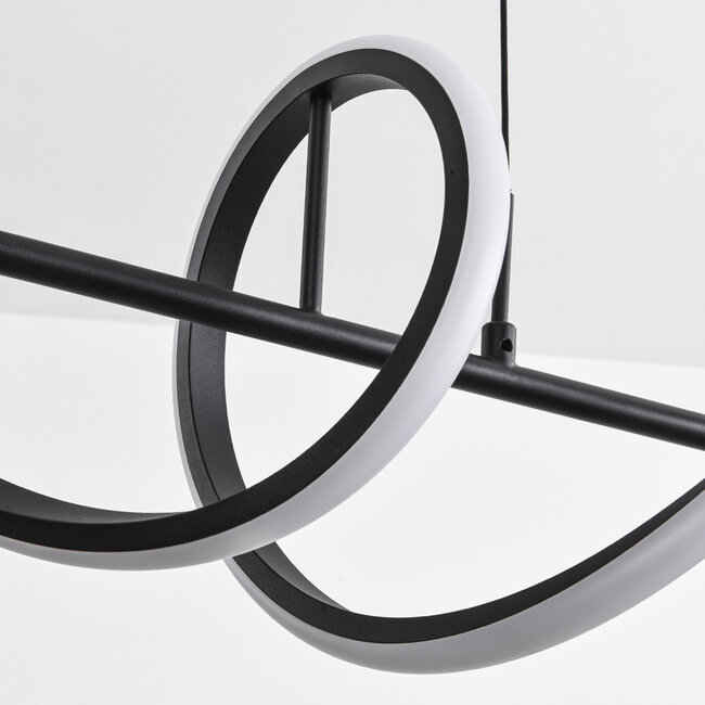 Schwarze Design-Hängelampe mit 3-stufig dimmbaren LEDs - Ches
