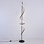 Moderne Stehlampe Caiden in Schwarz mit spiralförmigen LEDs