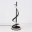 Tischlampe Caz mit gedrehtem schwarzen Rahmen und integrierter LED