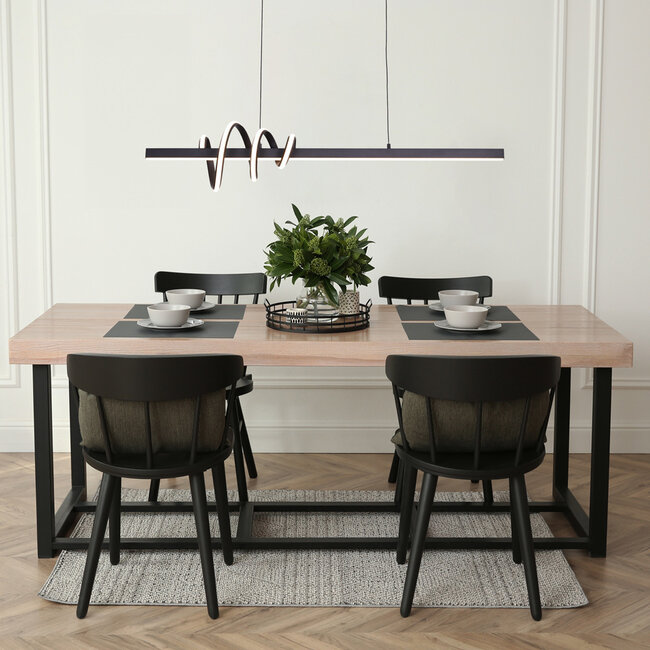 3-stufig dimmbare Design-Pendelleuchte Merle - dunkelgrau