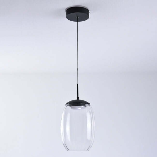Hängelampe mit transparentem Glas und 3-stufig dimmbaren LEDs - Isra