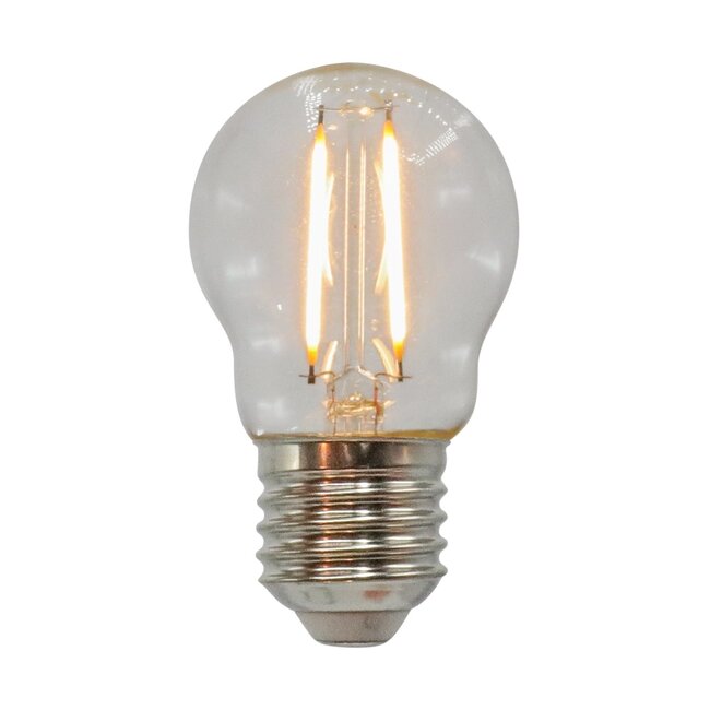 Illu Lichterkette mit 2,5W oder 4,5W Lampe, 2700K, Ø45, transparentes Glas, dimmbar - inkl. Dimmer